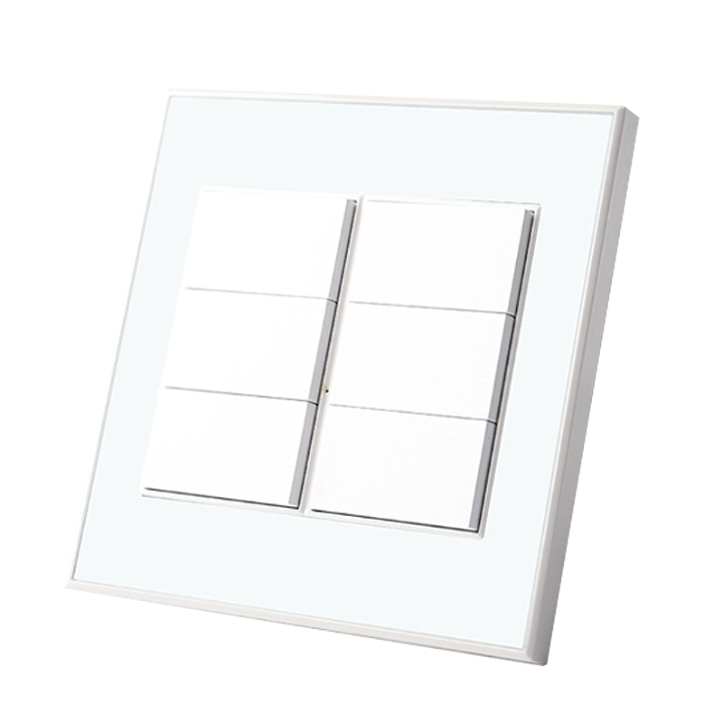 QA six-button smart switch on a 4x4 plate