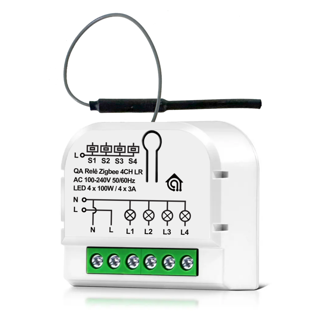 QA four-channel Zigbee relay module